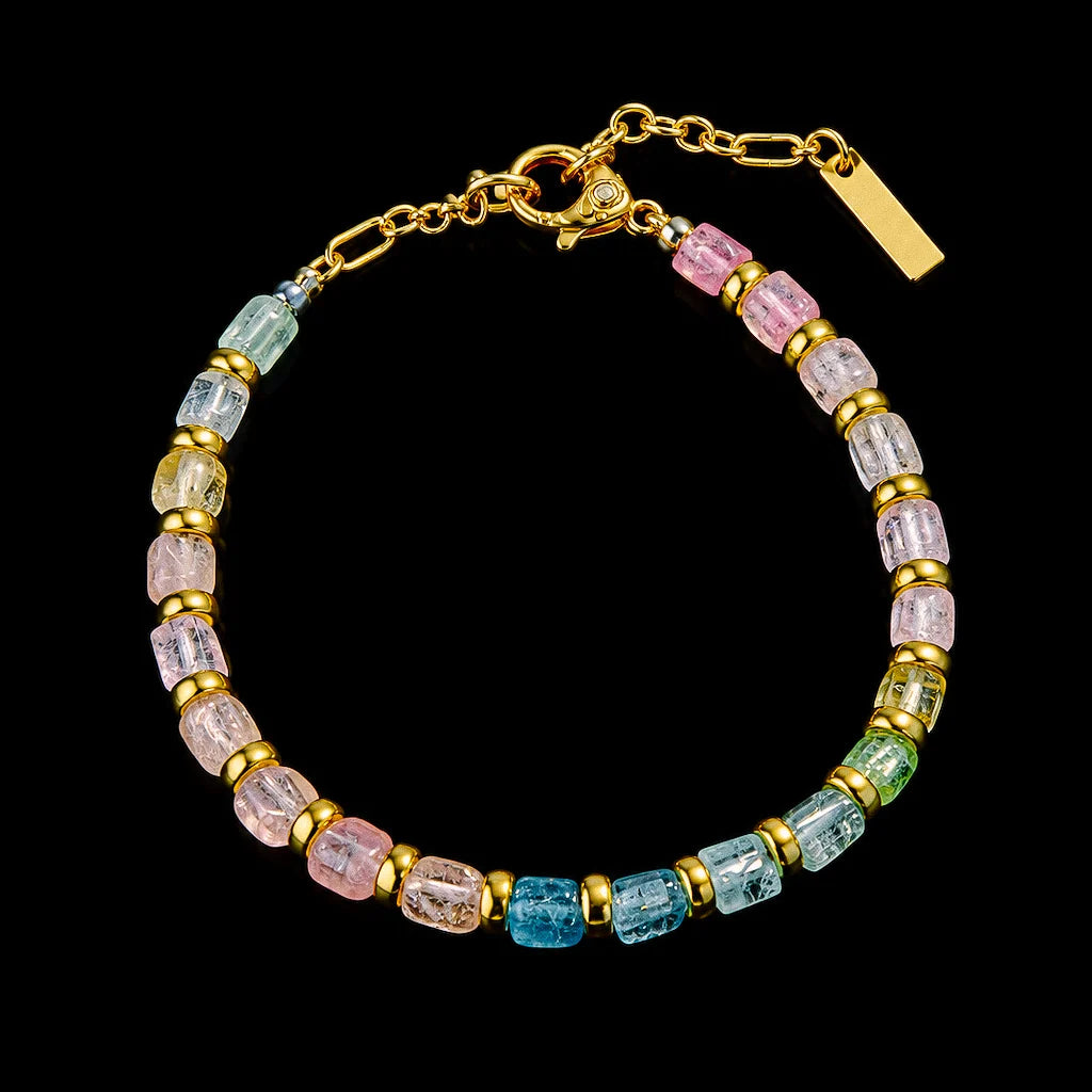 Sugar Prism Pink Tourmaline Bracelet