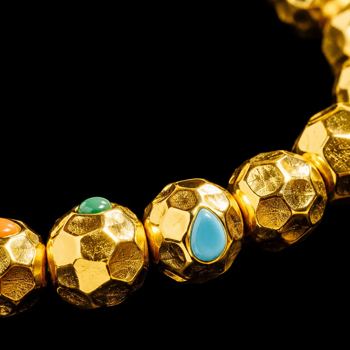 Golden Orbit Gemstone Bracelet