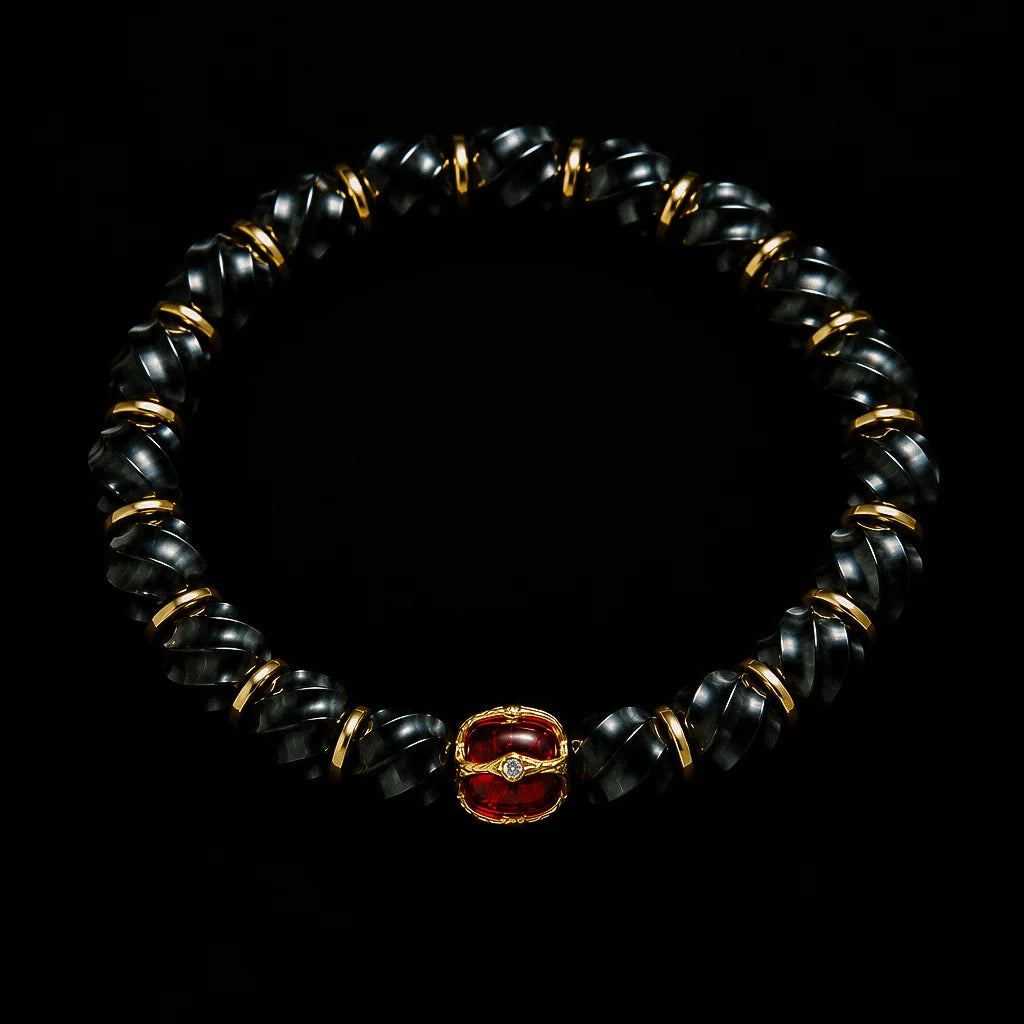 Noir Sentinel Black Agate Bracelet