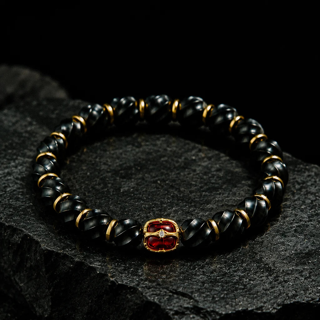 Noir Sentinel Black Agate Bracelet
