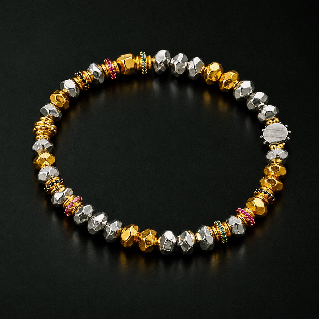 Starlight Faceted Silver Bracelet