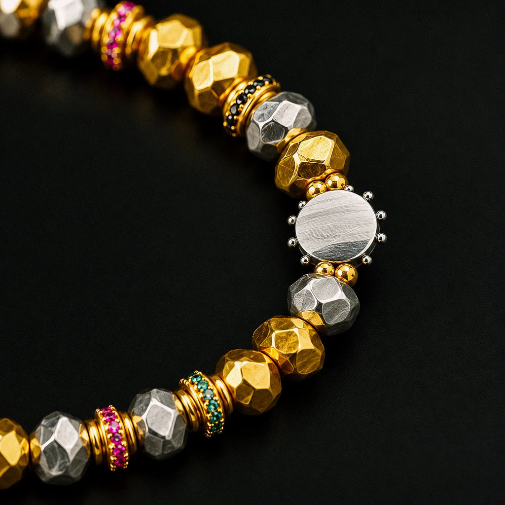 Starlight Faceted Silver Bracelet