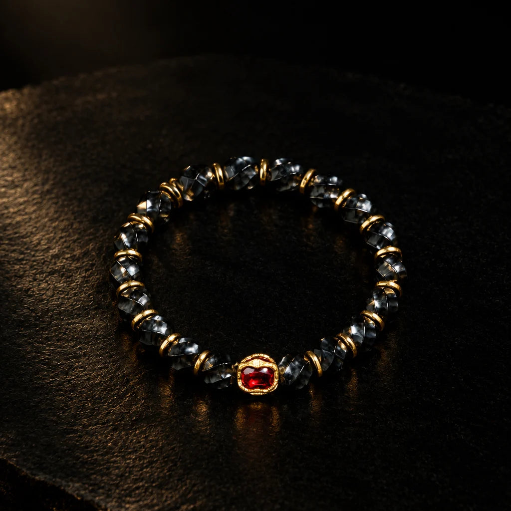Noir Sentinel Black Agate Bracelet
