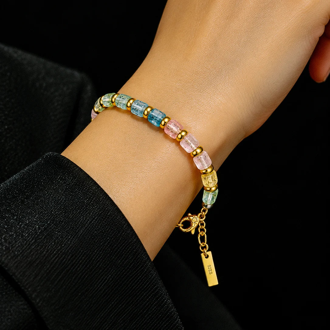 Sugar Prism Pink Tourmaline Bracelet