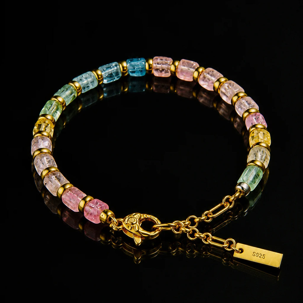 Sugar Prism Pink Tourmaline Bracelet